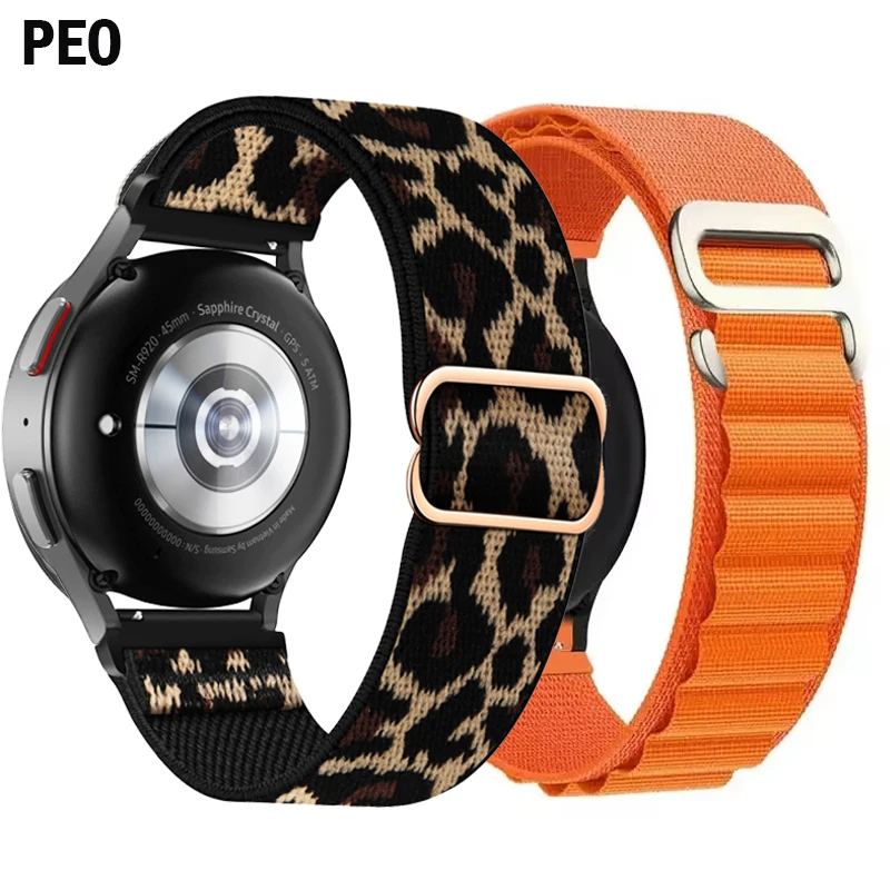 20 مللي متر 22 مللي متر حزام النايلون لساعة سامسونج جالاكسي 4/5/6/7/5 برو 40 مللي متر 44 مللي متر ضوء النجوم سوار كوريا هواوي GT 3 4 5 الفرقة 20 مللي متر 22 مللي متر