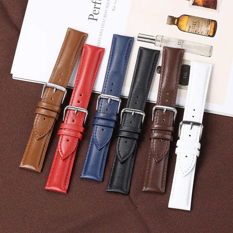 12/13/14/15/16/17/18/19/20/21/22/23/24mm Leather Watch Strap for Huawei Watch Gt5/Gt4/Gt3 Wristband Men Women Universal Bracelet
