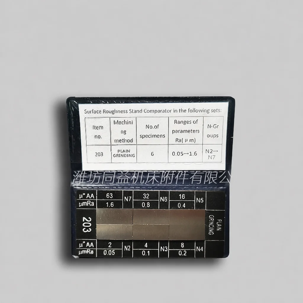Machine Shop Surface Roughness Comparison Gauge Block Set Lathe Milling Grinding Metal Texture Quality Control Device