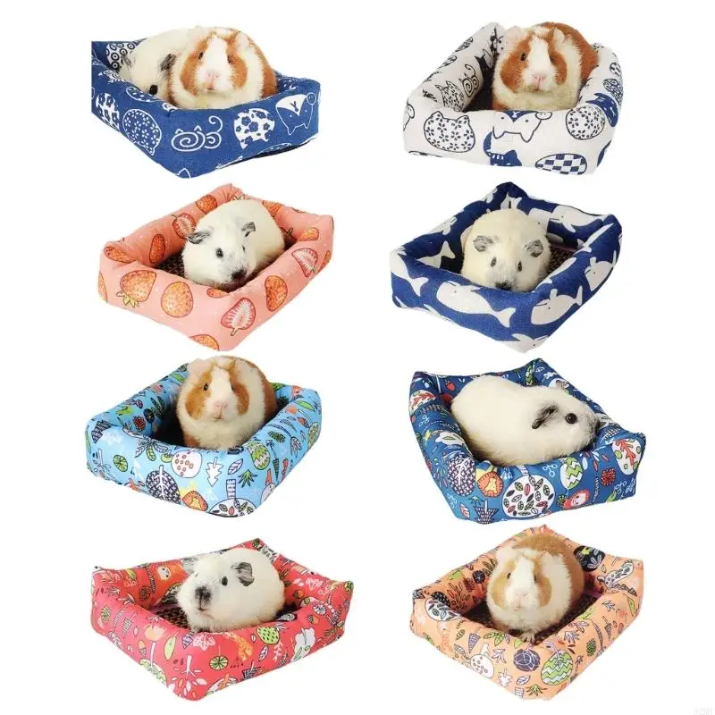 92mf pet pequeno animal hamster tecido cama almofada macia brinquedo coelhos cama dormir esteira roedores brinquedo para gaiola