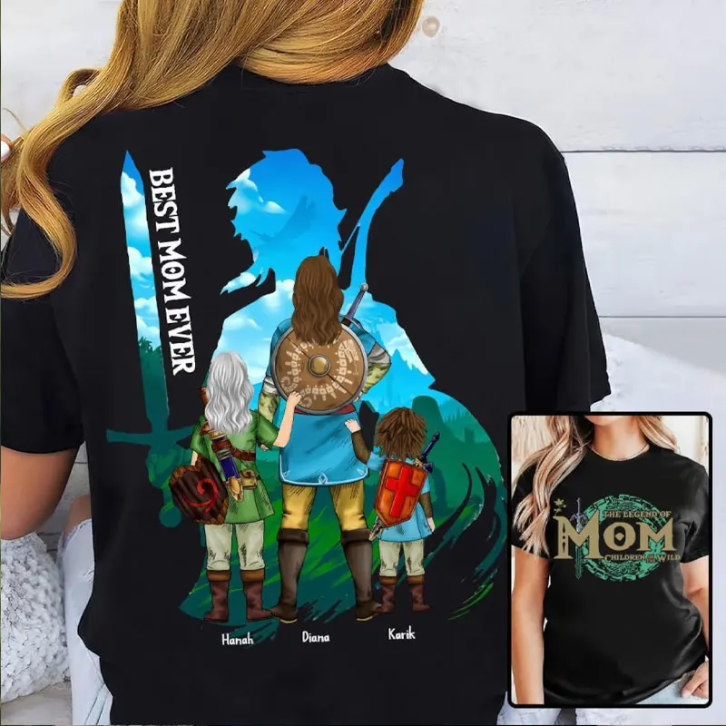 Custom The Legend of Mom/dad Shirt Best Mom/dad Ever Totton T-shirts Children of The Wild Shirt Mother's Day Gift for Parents