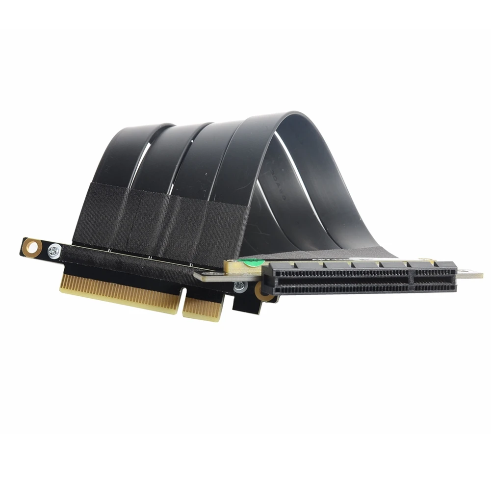 PCI-e x8 a x8 girare 180 gradi cavo di prolunga per montaggio piatto PCI Express 3.0 8x Riser Extender GPU 1U 2U scheda Video grafica del Server