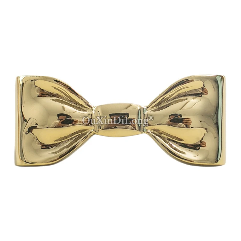 Top Luxury 10PCS Solid Pure Brass French Bow-knot Furniture Handles Drawer Pulls Cupboard Wardrobe Kitchen TV Wine Cabinet Pulls