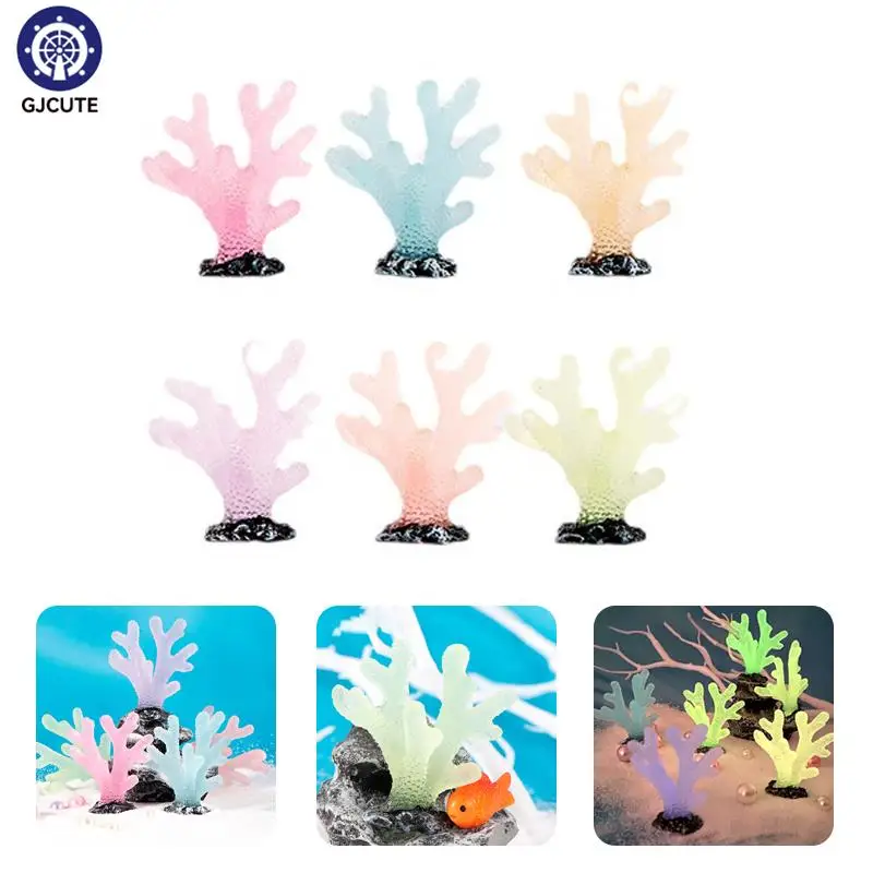 1Pc Colorful Artificial Aquarium Mini Coral Reef Moss Microlandscape Decor Fish Tank Underwater Coral Plant Landscaping Ornament