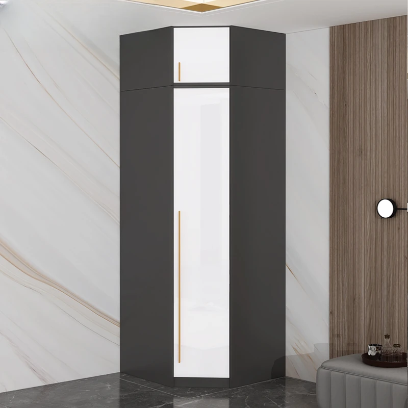 Bedroom corner wardrobe dresser integrated combination small apartment 90-degree diamond wardrobe I cloakroom wardrobe