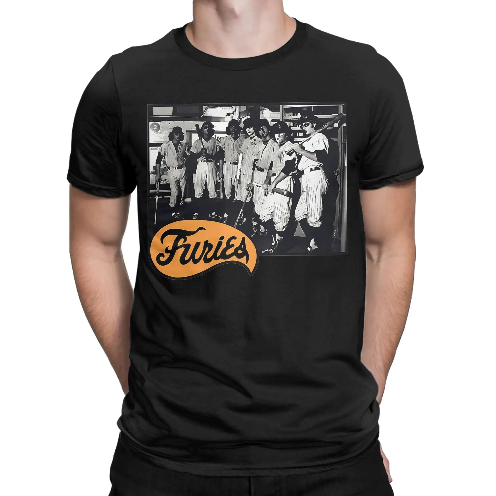 Baseball Furies The Warriors  Movies T Shirt Men's Cotton Top Tee Print  Crewneck Short Sleeve