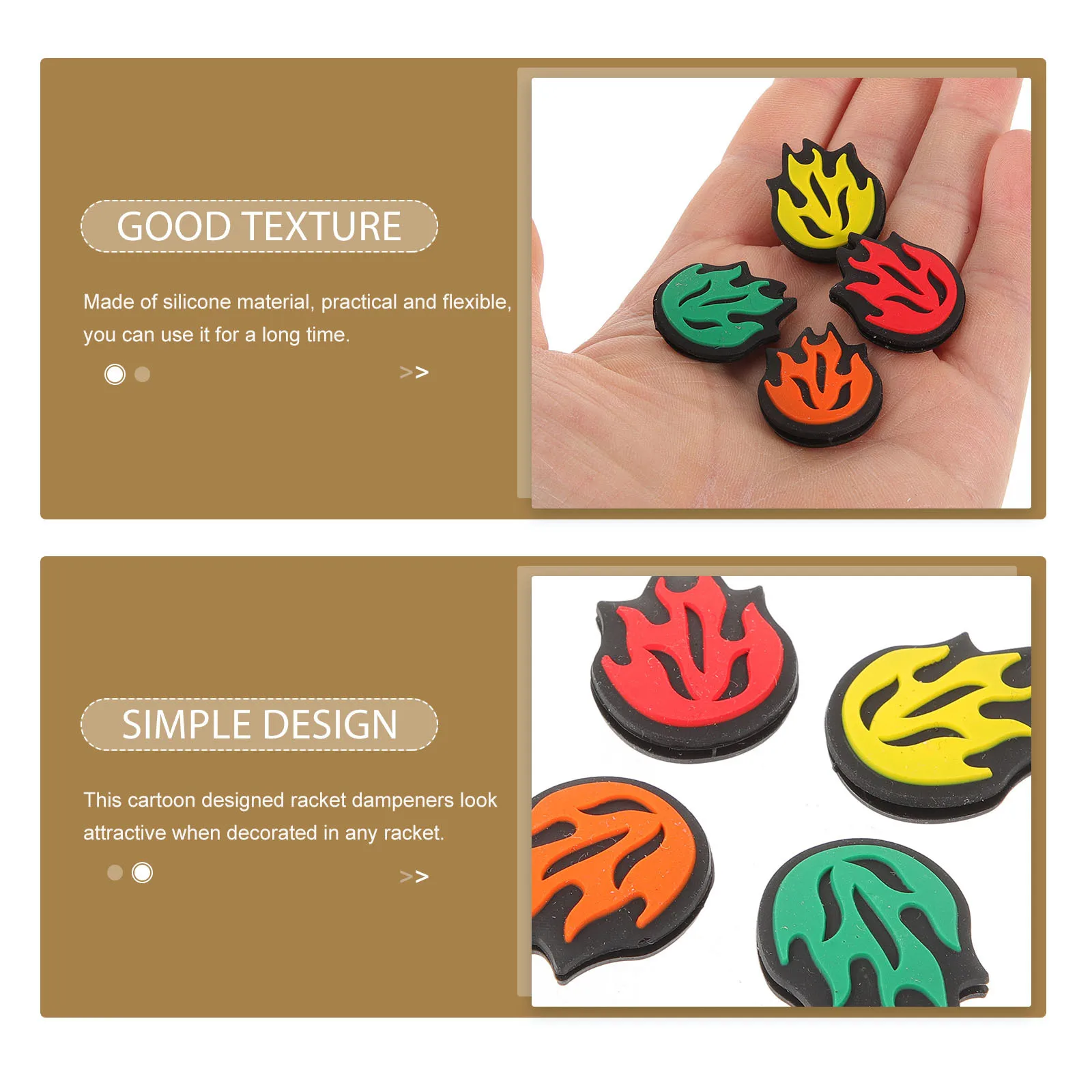 8 قطعة مضرب تنس امتصاص الاهتزاز سيليكون المرطب امتصاص الصدمات طويلة الأمد مقاومة للاهتراء اكسسوارات التنس #2