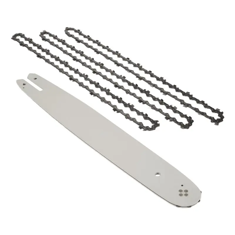 -[33A Tvdae] 16 Inch Chain Saw Guide Bar With 3Pcs Chains For STIHL 009 012 021 E180 MS180 MS190 MS250