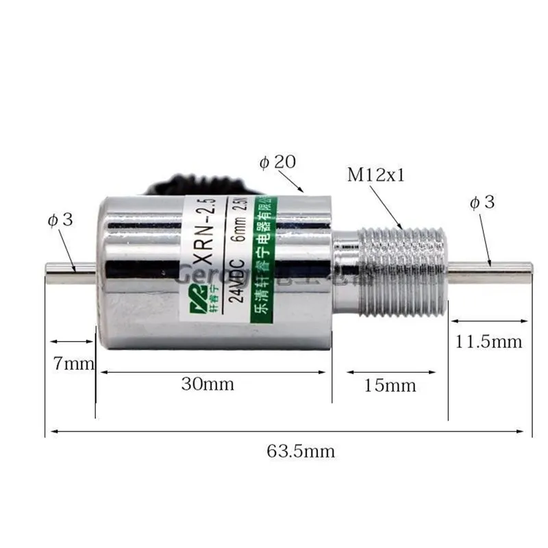 DC12V / DC24V electromagnetic push-pull miniature DC electromagnet XRN-2.5 stroke 6MM diameter 20MM