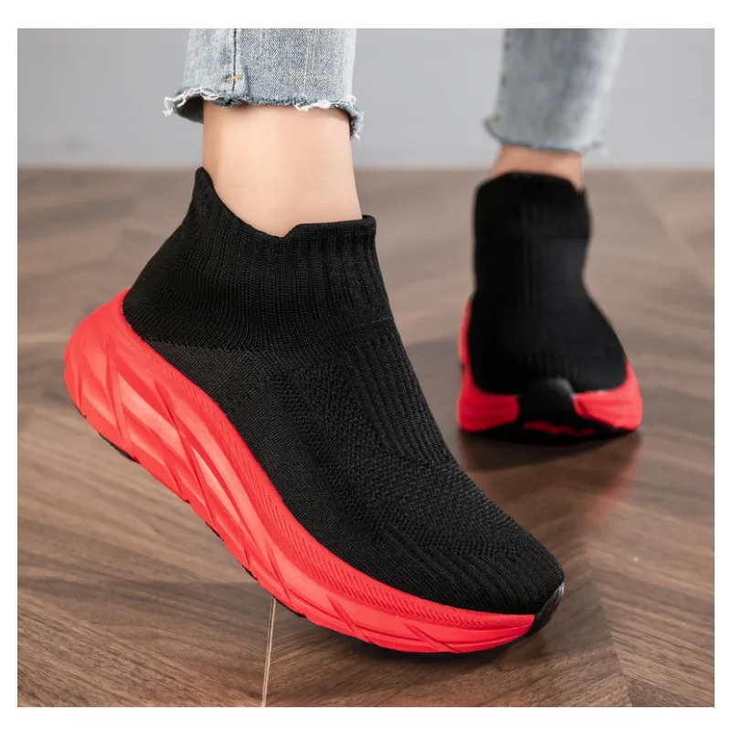 

Мужские кроссовки больших размеров, разноцветные, с мягкой подошвой, без шнурков, с эластичным сетчатым верхом, дышащие и нескользящие спортивные туфли