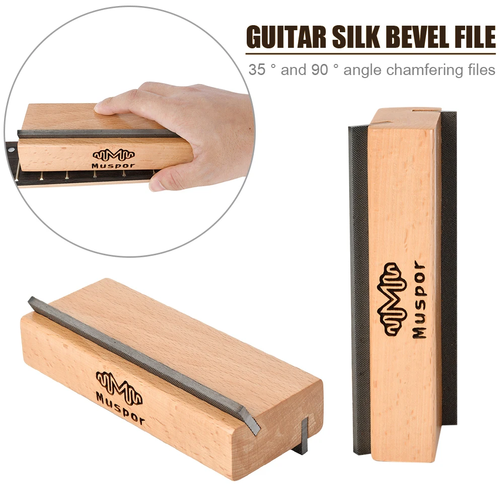 Muspor 2 in 1 Guitar Fret Crowning End Bevel-Flush Files Guitarra Luthier Tools Musical Instruments Maintenance Polishing File