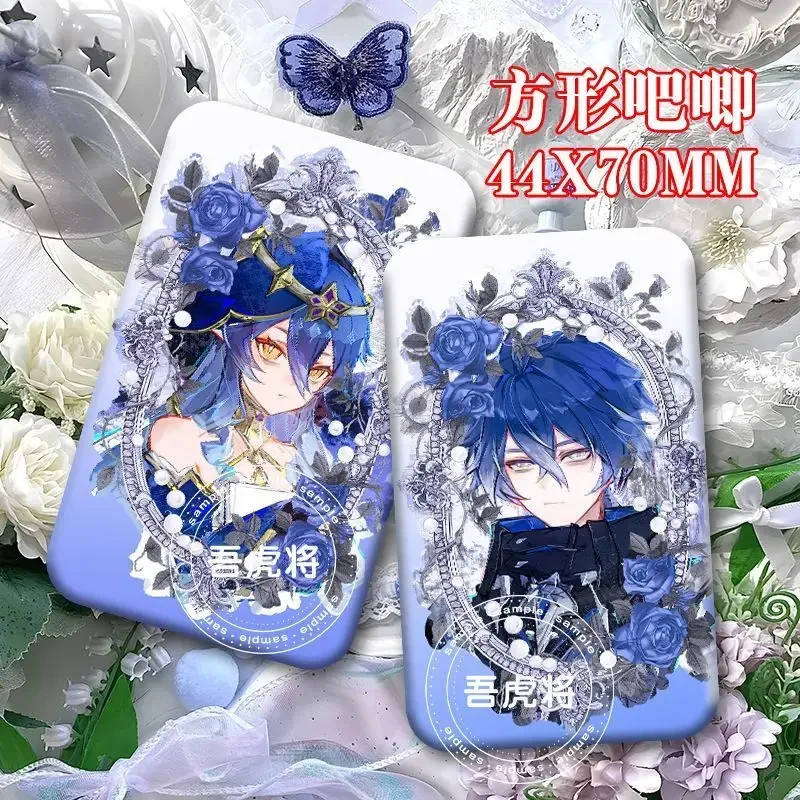 2Pcs/Lot Anime Game Brooch Layla Kyryll Chudomirovich Flins Rectangle badge Cosplay Pin gift