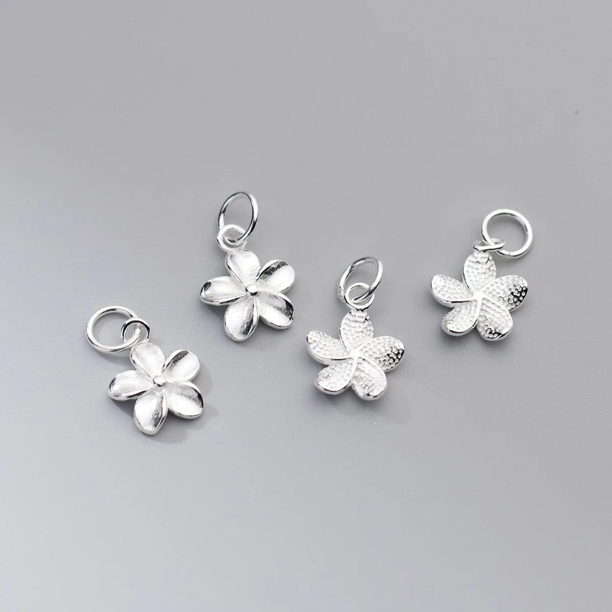 100% Real Sterling 925 Silver Accaccessories Bauhinia Charm Pendant For Bracelets Necklaces Key Diy Material