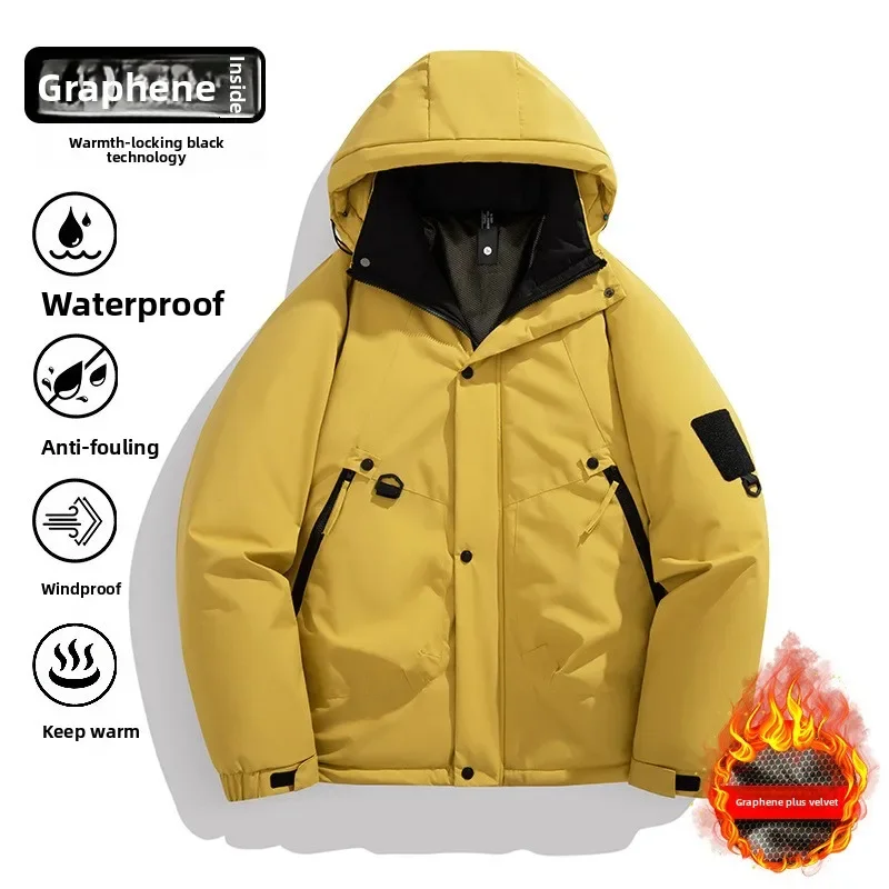 

New American Jacket Men's Tooling Cotton-padded Coat Autumn and Winter Thickened Jacket Warm Cotton-padded Jacket