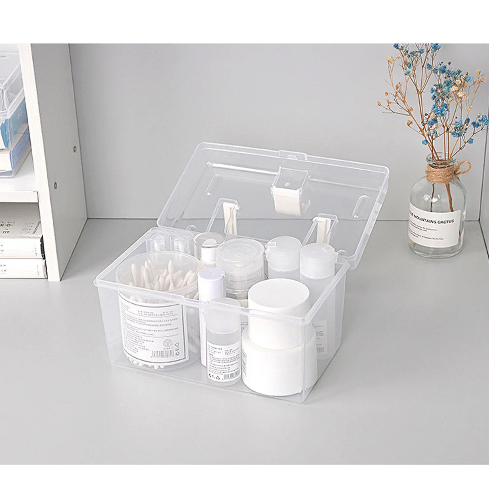 

Portable Medicine Box Large Capacity Transparent Durable First Aid Storage Organizer For Home Travel Emergency Use