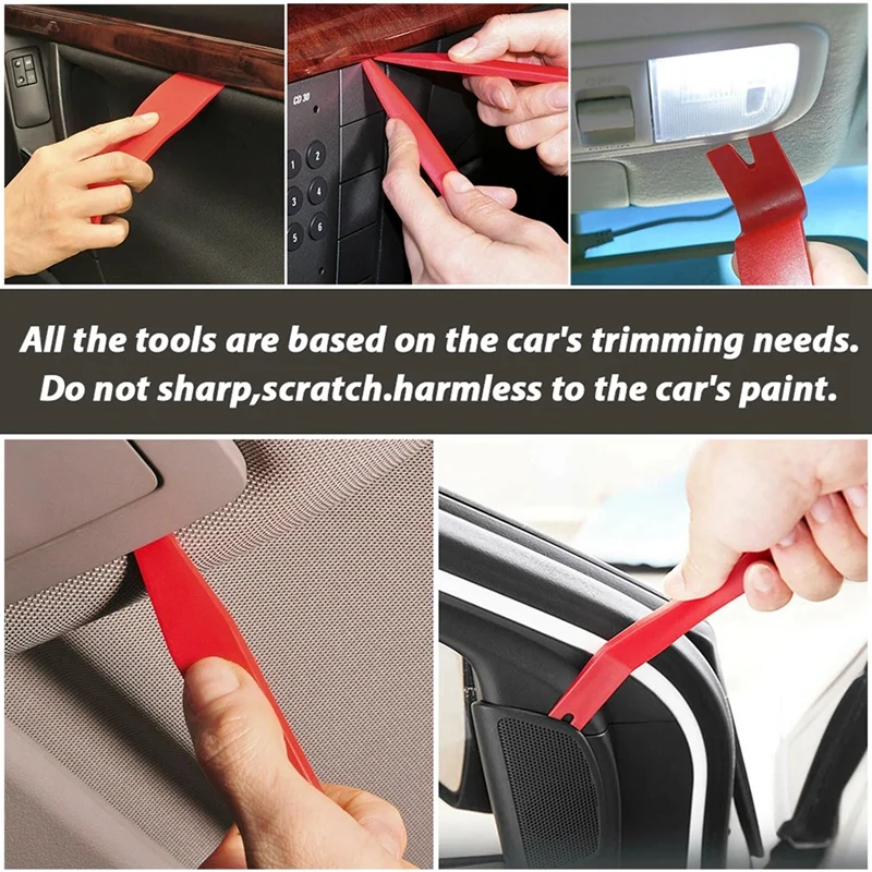 19Pcs Car Audio Removal Tools Set Body Panel Trim Stereo Repair Remover Fastener Dash Radio Pry Disassembly Repair Tool Set Kit