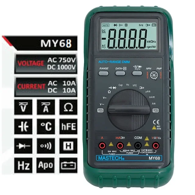 MASTECH MY68 New Digital Multimeter Electronic handheld multimeter