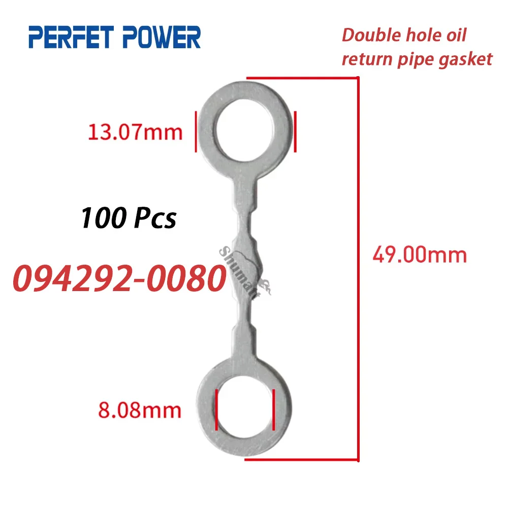 100PCS/bag 8mm Gesket for 095000-5760 Common Rail Fuel Injector China Made New Aluminum Adjust Washer Shim