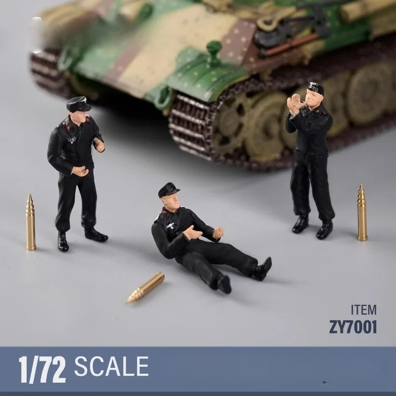 

ZYTOYS 1/72 Scale Hobbies World War II German Armored Six Soldier Model Alloy Action Figures Scene Accessories Decor