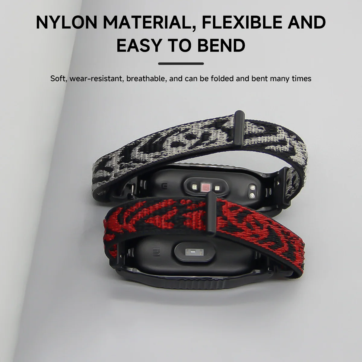 For Xiaomi Smart Band 8 Active Strap Nylon Loop Wristband Bracelet For Redmi Band 2 Smart Watch Band Correa Belt Accessories