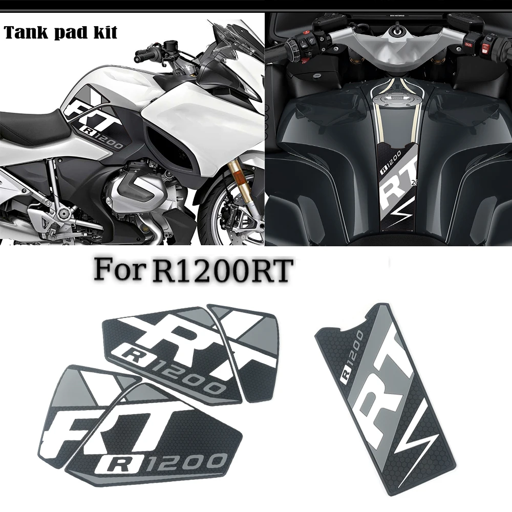 Tank Pad For BMW R1200RT R 1200 RT Motorcycle Stickers Fuel Oil Kit Knee Fish Bone Rubber traction pad Protector Decal Protector