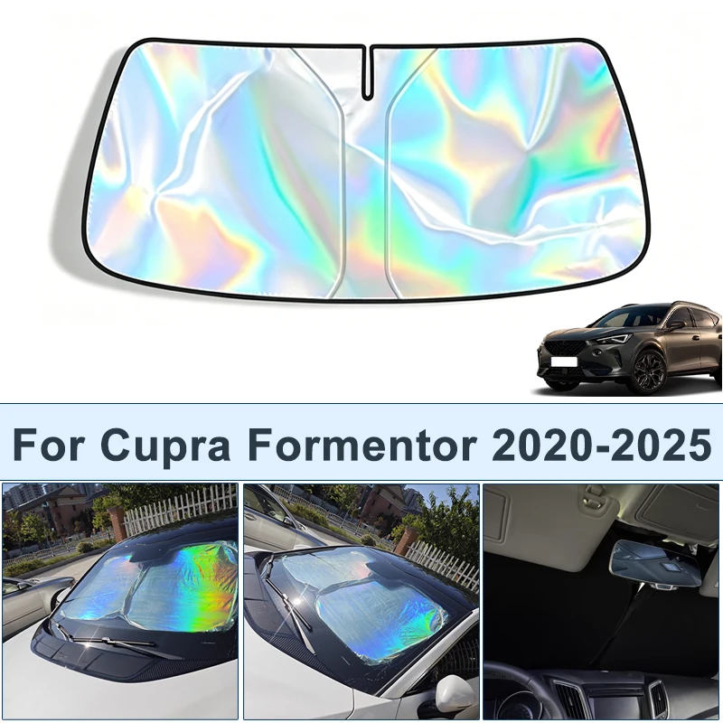 

Foldable Front Windshield Sun Shade For Cupra Formentor 2020-2025 UV Reflective Sun Protection Cover Car Interior Accessories