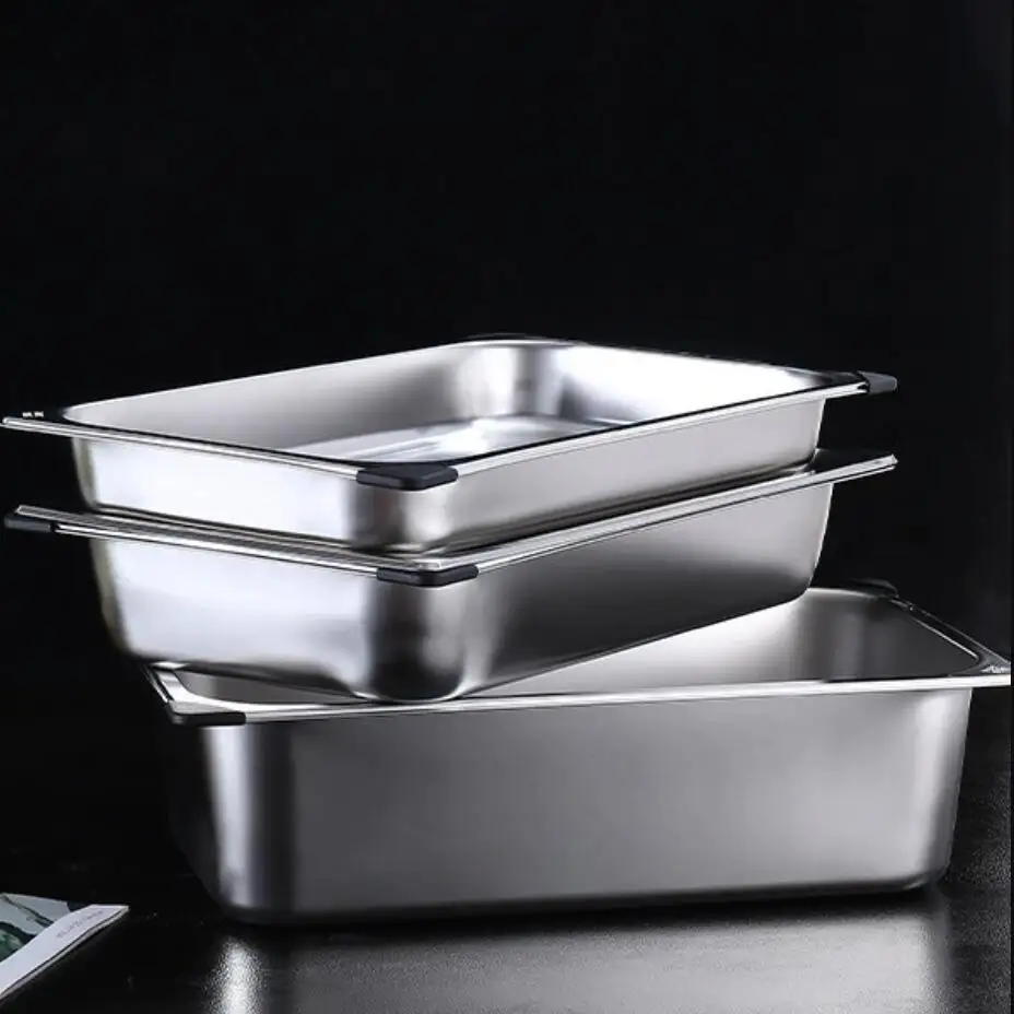 American 304 Stainless Steel Plates Rectangular Basin Buffet Plates Baking Dishes & Pans Storage Tray