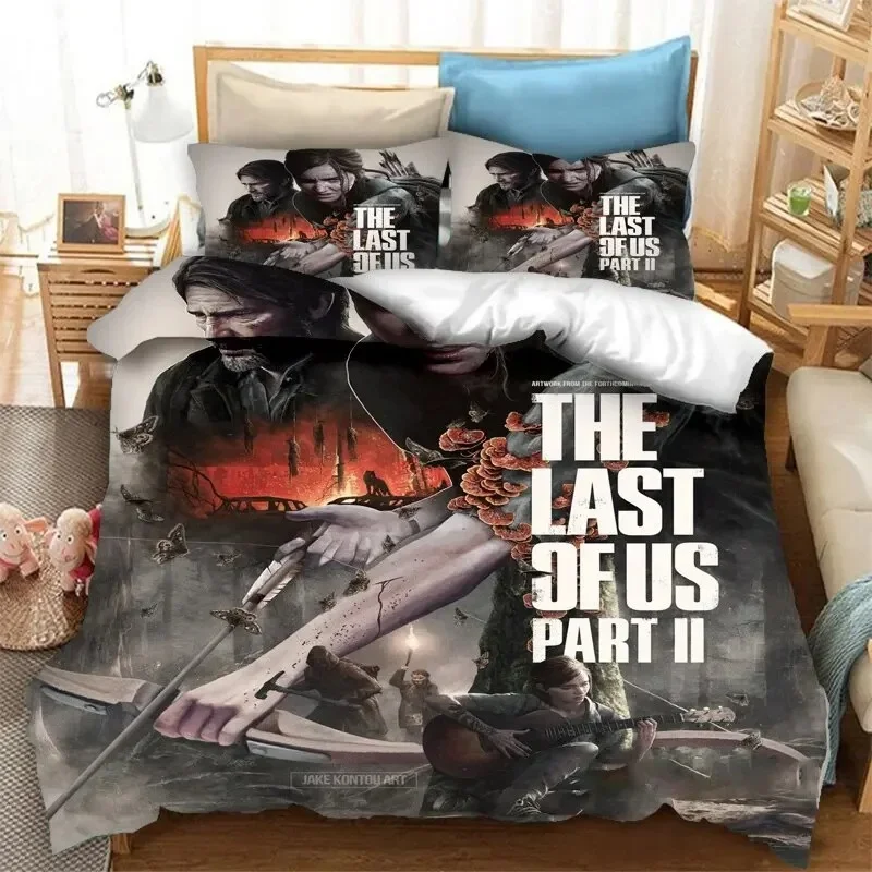 3D Print The Last of Us Bedding Set Boys Girls Twin Queen Size Duvet Cover Pillowcase Bed Kids Adult Polyester Comforter Cover