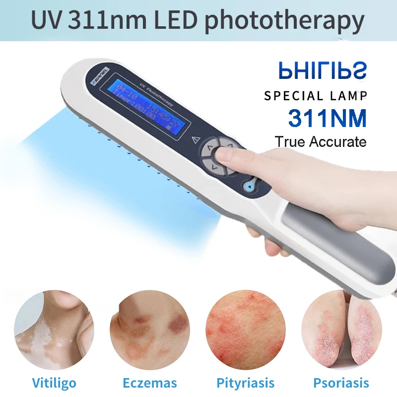 311nm UVB Ultraviolet Fototherapie Instrument Vitiligo Behandeling Ultraviolette Lamp Laser Psoriasis Lamp Fototherapie Vitiligo