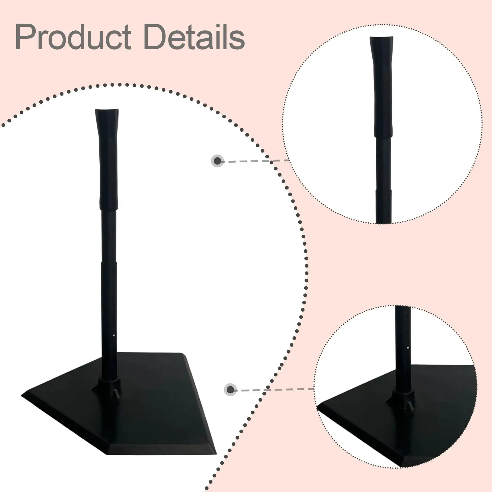 Professional Heavy Duty Tee Ball and Softball Batting Stand for Kids Baseball Training Accessories