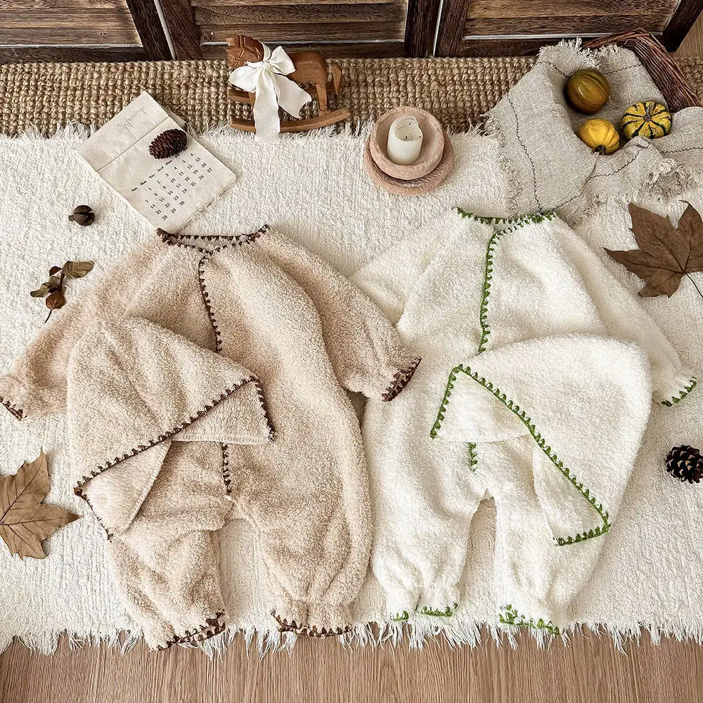 Softest Baby Onesie Fall Winter Cloud-like Fleece Romper with hat Cozy Hug for Infant Boys Gilrs Crawling Suit Outwear 66-100