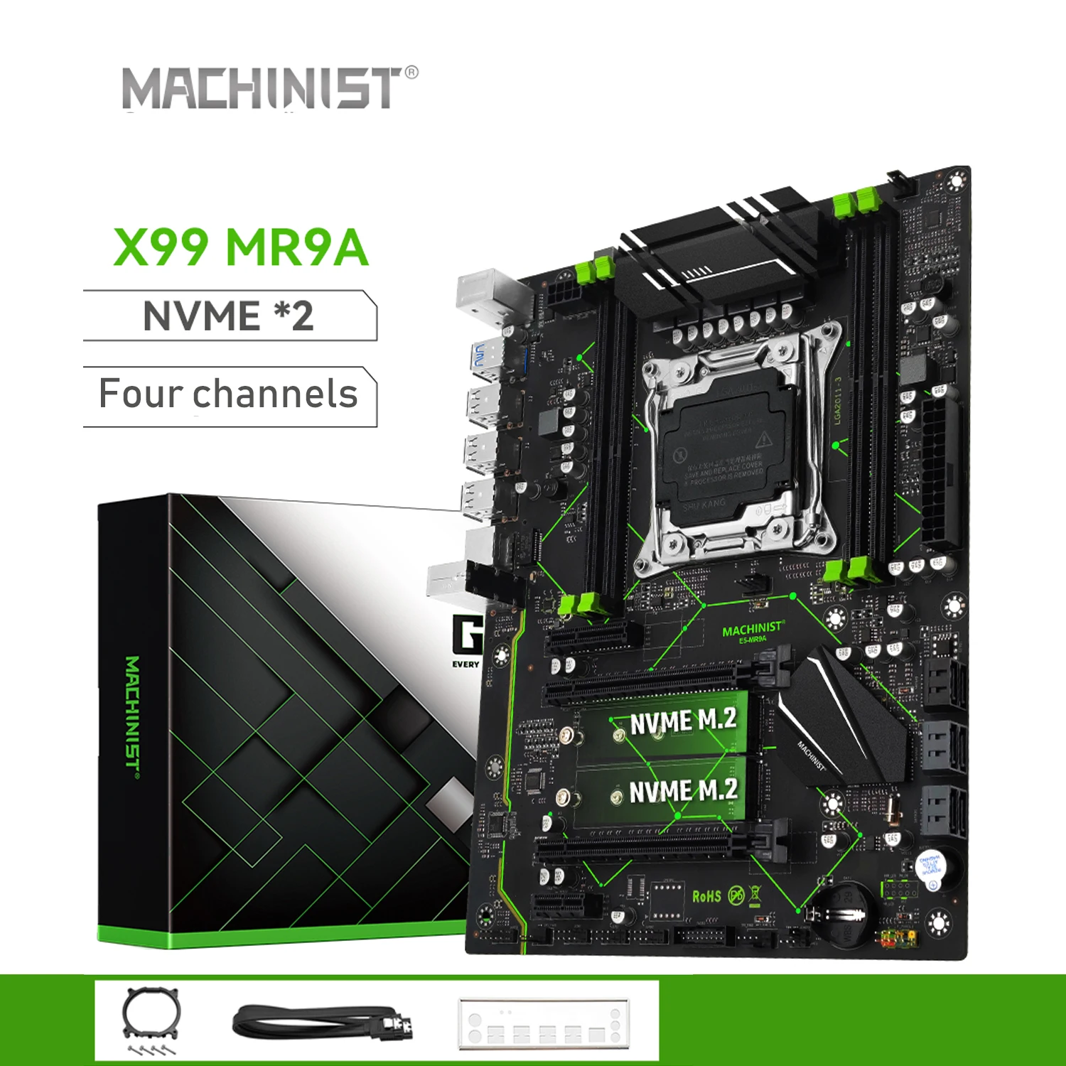MACHINIST X99 placa base LGA 2011-3 compatible con Xeon E5 2667 2690 V4 2670 V3 CPU procesador Set DDR4 memoria ATX cuatro canales MR9A