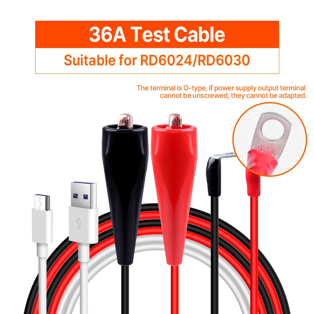 RD X36A 36A O-نوع موصل دائري إلى كابل اختبار مشبك التمساح وكابل الاتصالات الصغيرة لإخراج RD6024 RD6030