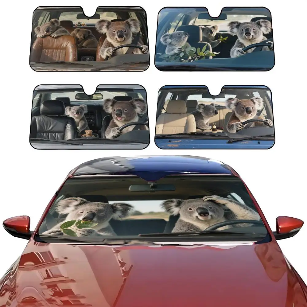 

Funny Drive koala Cute Car SunShade Parasol Car Windshield Sun Shade UV Protection and Interior Cooler