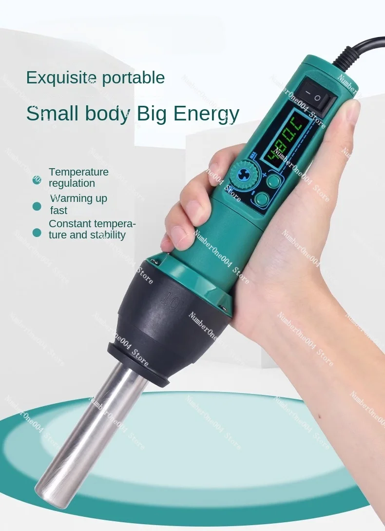 8858-I Hot Air Gun, Adjustable Temperature, Portable Intelligent Digital Display Constant Temperature Hot Air, Dismantling and