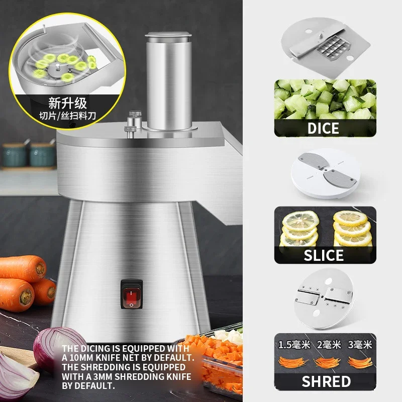 Dicing Machine Commercial Multifunctional Fruit Vegetable Potato Green Melon Radish Automatic Cutting Mechanical Dynamic Slicing