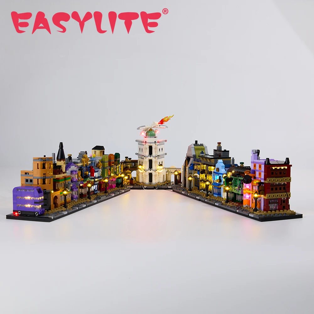 EASYLITE LED Light Kit for Diagon Alley Wizarding Shops 76444 Building Blocks Toys Lamp Set (Not Included The Model)