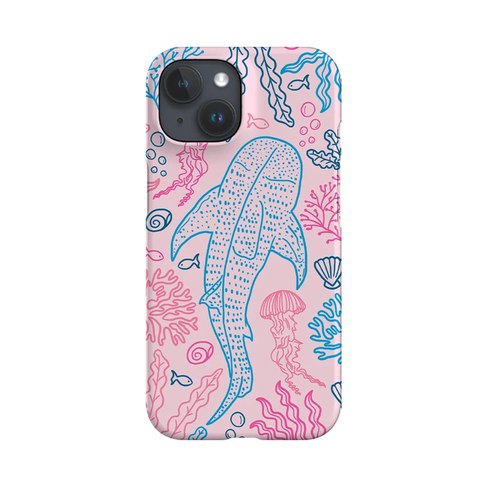 Funda de teléfono Whale Shark Coral Reef para iPhone 17 16 15 14 13 12 X XS XR XSMAX 7 8 Air Pro Max Plus, funda trasera de lujo de doble capa