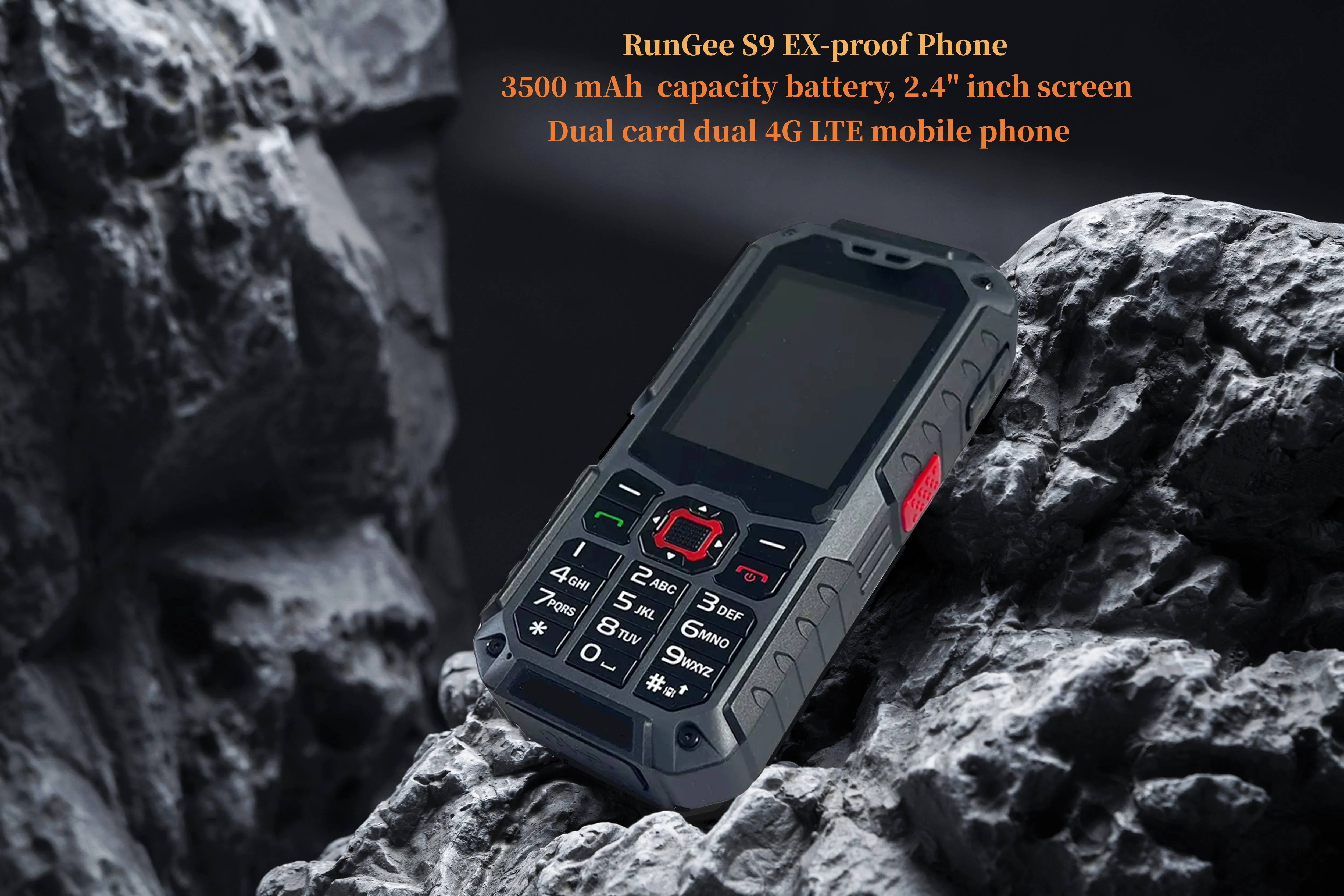 Imagem -04 - Rungee Ptt Rugged Telemóveis Celular de Segurança Industrial Sos bt ao ar Livre 2g Lanterna 4g 2.4 3500mah à Prova de Explosão