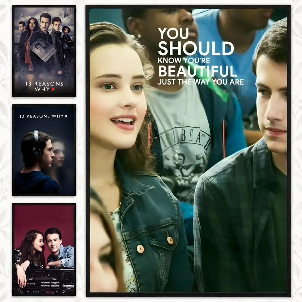 13 Reasons Why Teen Mystery Drama Series Dark Aesthetic Poster Aesthetic Art Print for Bedroom & Living Room Decor, Unframed