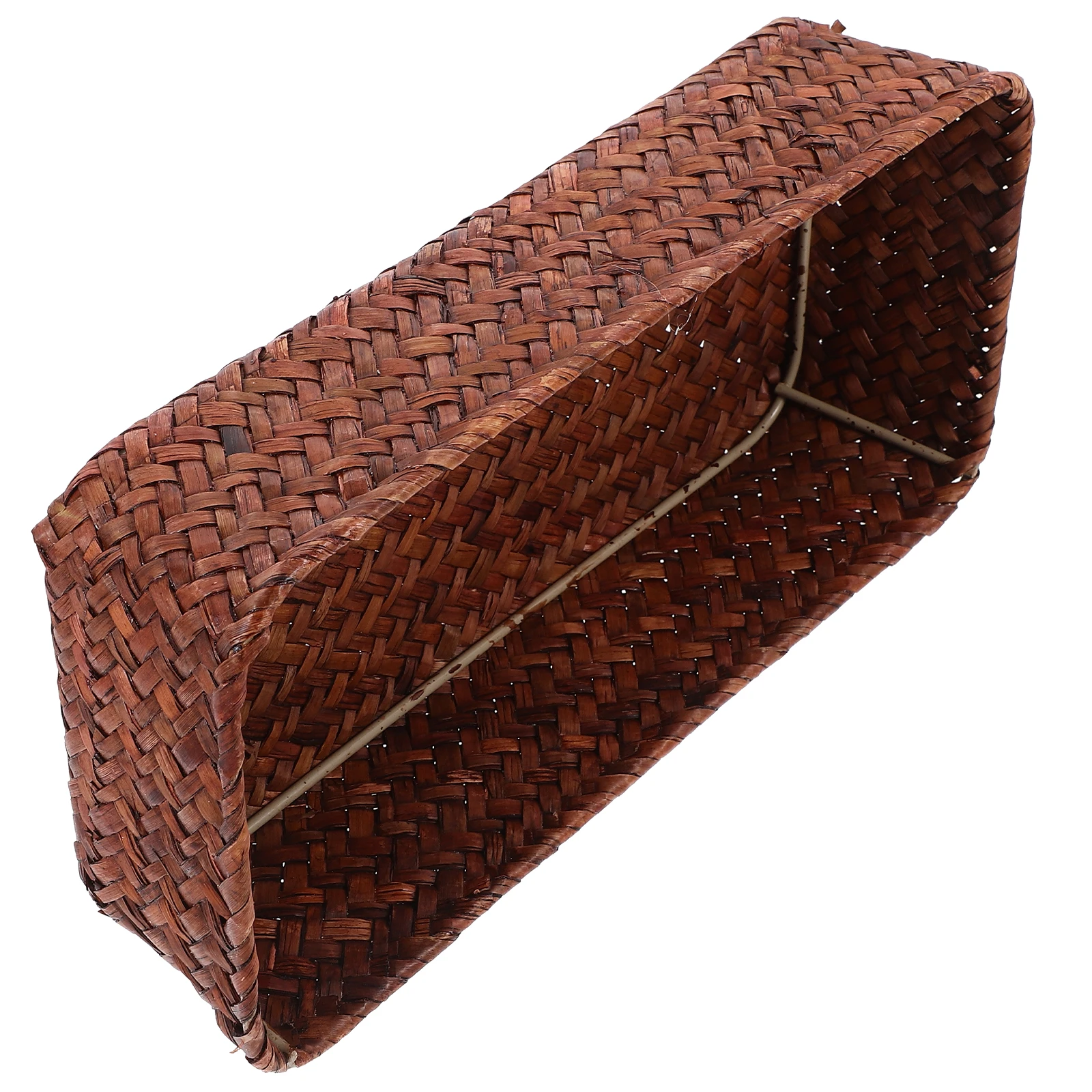 

Woven Straw Basket 26X12X5CM Cutlery ganizer Storage Basket for Kitchen Tabletop Household Silverware Sundry Snack Holder Home