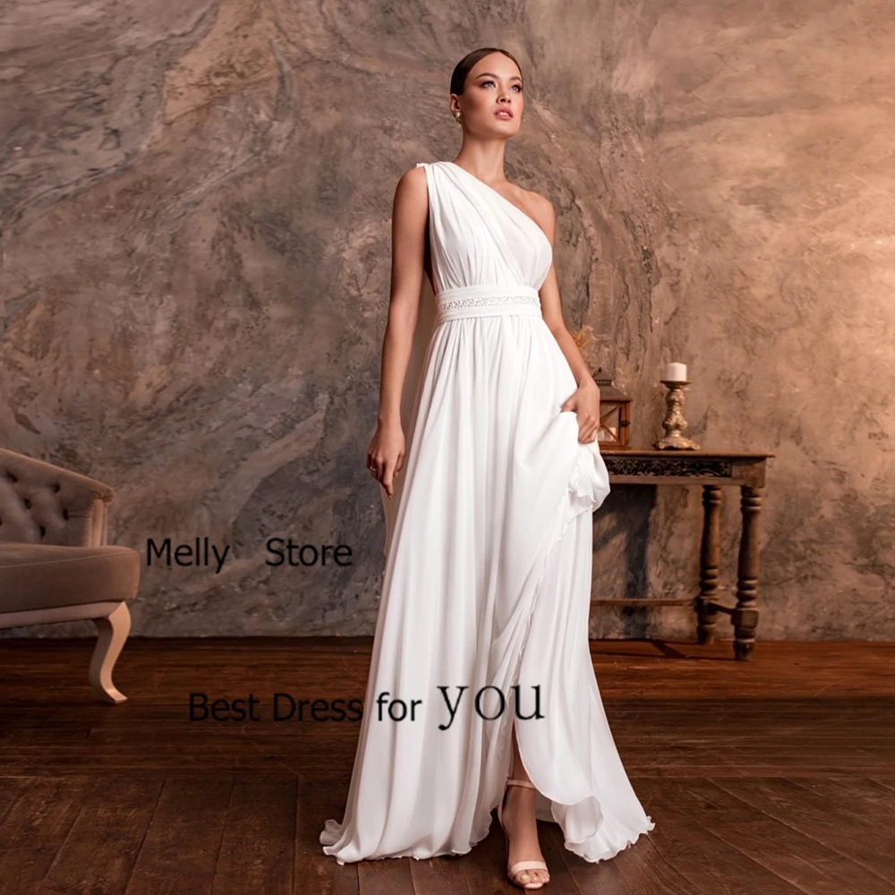 

Simple Ivory Wedding Dresses with Pleat 2025 Summer Sleeveless New Court Train Chiffon Bridal Gowns A Line Vestido De Novia