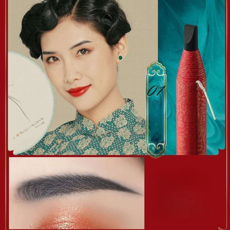 6 ألوان خيوط قلم الحواجب أنبوب أحمر تأثير Microblading مقاوم للماء مقاوم للتلطخ تطبيق سلس للمبتدئين في الاستوديو #1