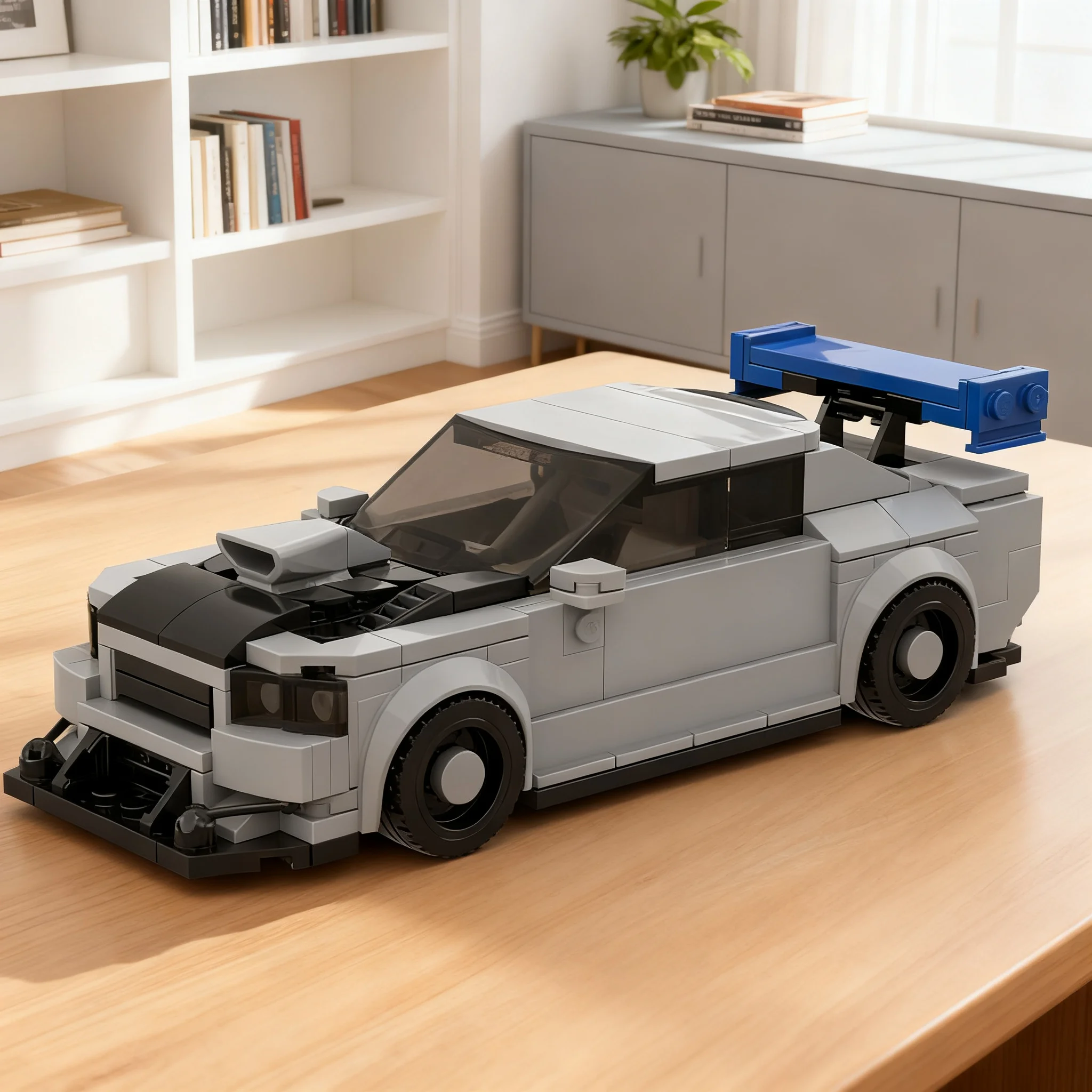 393pcs MOC Brian O'Conner's Nissanes Skylines GT-R R34 Mod City Champions Model Building Blocks Christmas Gifts Brick Display