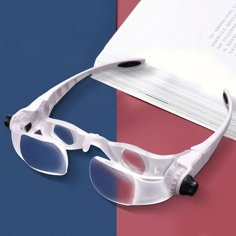 Headband TV Stand Glasses Magnifying Glasses Case Tools 2.0-4.0 Times Reading Book Magnifying Glass