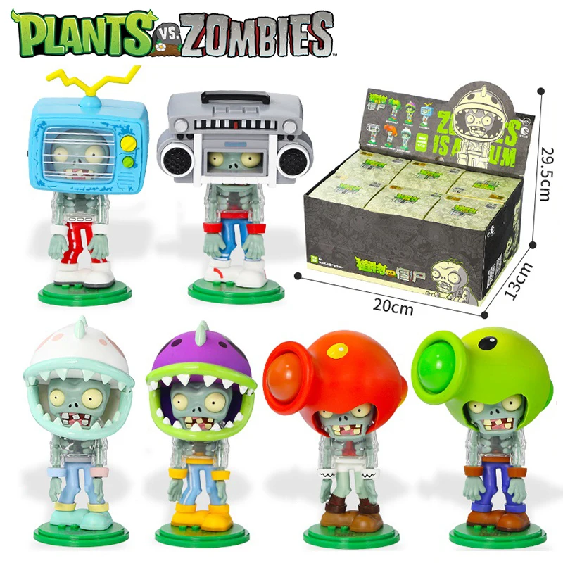 6 Stijl Plants Vs Zombies Assembleren Speelgoed Blind Dozen Peashooter Chomper Zombie Blind Box Actiefiguren Collectie Jongen Speelgoed gift