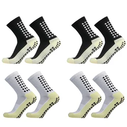 1/4 pairs Anti-slip Soccer Women Men Outdoor Sport Grip Football Yoga Socks