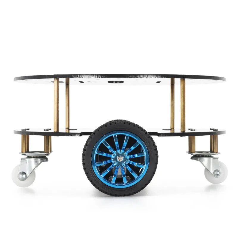 Two-drive differential disc chassis 520 encoder motor ROS intelligent trolley aluminum alloy two layers