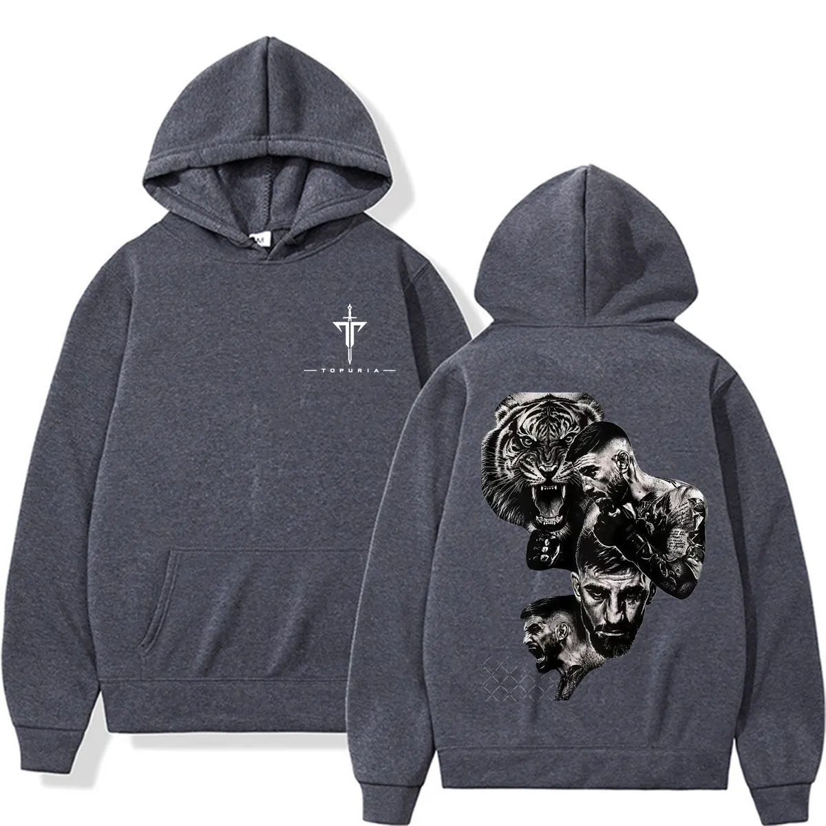 Limitierter El Matador Ilia Topuria Fan-Geschenk-Hoodie für Männer und Frauen, Modischer Ästhetischer Sweatshirt aus Fleece, Lässiger Oversized-Hoodie – Detail 4