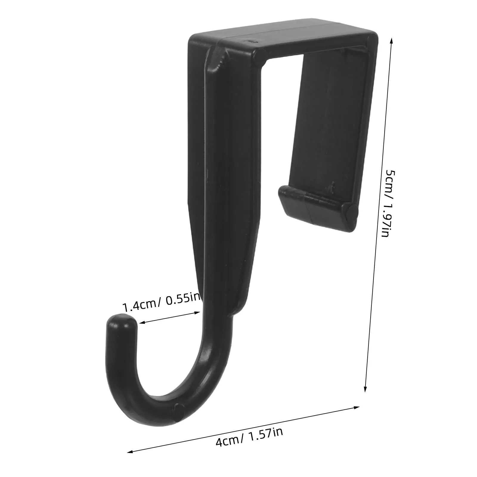 20Pcs Black Plastic Cubicle Hooks Clip on Panel Organizer Removable Office Divider Hooks for Hanging Bags Jackets Scarves Space view 4